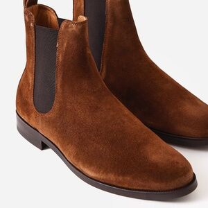 Bobbie’s Paris-Jude Suede Chelsea Boot in Squirrel/Brown-Size UK44/US11